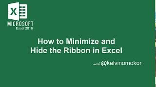 How to Minimize and Hide the Ribbon in Excel