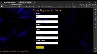 How to Make a Simple and Easy Event Registration Form Using HTML| CSS | JavaScrpit