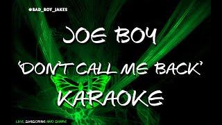 JOEBOY - DON'T CALL ME BACK - KARAOKE