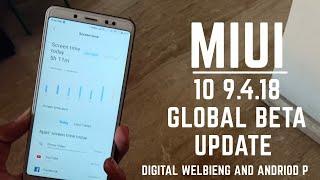 Miui 10 9.4.18 Global beta update for all xiaomi devices / digital welbieng / android P / hindi