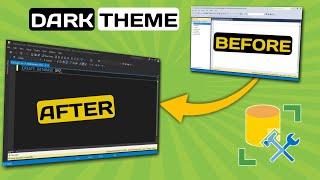 How to Enable Dark Theme in SQL Management Studio