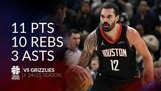 Steven Adams 11 pts 10 rebs 3 asts vs Grizzlies 24/25 season