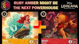 🟡 [Set 4] RUBY AMBER GOT A HUGE BOOST WITH URSULA'S RETURN - HEAL & DRAW - Disney Lorcana Gameplay