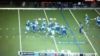 Shawne Merriman sack and lights out dance vs. Miami 11/15/12