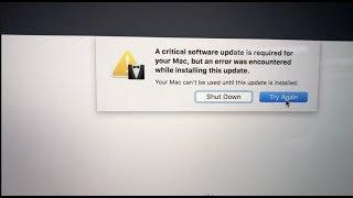 A critical software update is required for your Mac - Problem Apple Powerbook Pro