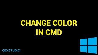 How to change colour in Command Line | Windows