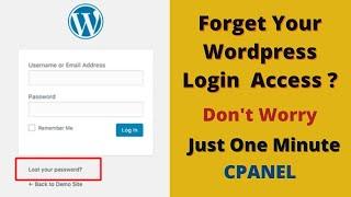 how to reset wordpress admin password |  How to login wordpress website using cpanel