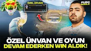 OYUN DEVAM EDERKEN WİN ALDIK VE NADİR ÜNVAN KAZANDIK!  | PUBG MOBILE