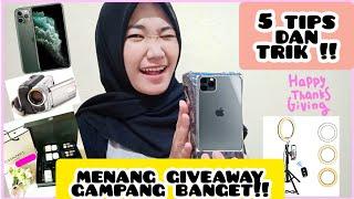 5 CARA MENANG GIVEAWAY !! || TIPS DAN TRIK MENANG GIVEAWAY GAMPANG BANGET 