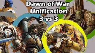 Dawn of War Unification: 3 vs 3 Space Wolves, Tau, Demon Hunters vs Death Guard, Imperial Fists