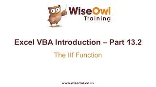 Excel VBA Introduction Part 54.1 - The IIf Function