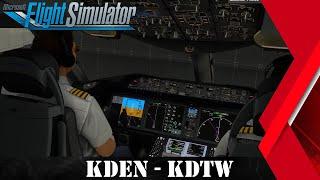 MSFS LIVE | VATSIM | KDEN - KDTW | Kuro 787-8 Heavy Division + Sound mod