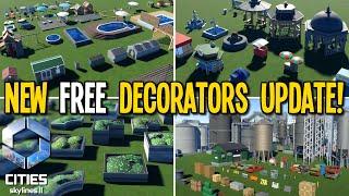 Everything New in the FREE DECORATORS Patch in Cities Skylines 2!