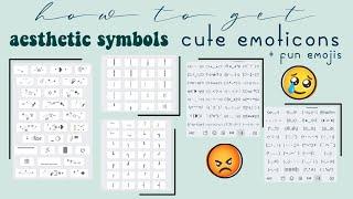 how to get aesthetic symbols and cute emoticons (+ fun emojis)