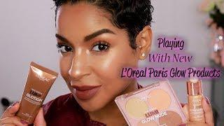 Trying Out NEW L'Oréal Paris Lumi Collection GLOW PRODUCTS | Beautybylee