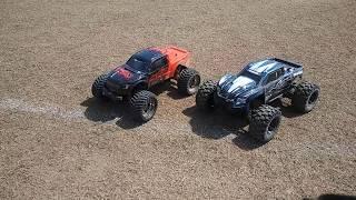 Traxxas Xmaxx 8s and Cen Colossus XT 6s Open Field Run