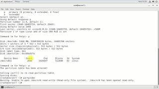 create partition using fdisk in centos 7_video37