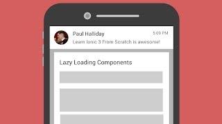 Ionic 3 - Lazy Loading Components