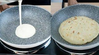 5 Minutes Ready Flatbread Made With Batter! No Kneading! No Oven!