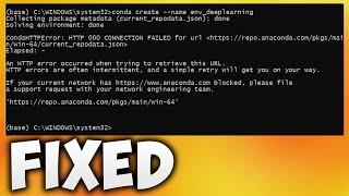 How to Fix CondaHTTPError HTTP 000 Connection Failed for url https in Anaconda Prompt or Navigator