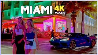 【4K】𝐖𝐀𝐋𝐊  MIAMI ️ Beach  USA   4K video 𝐇𝐃𝐑 ! OCEAN DRIVE