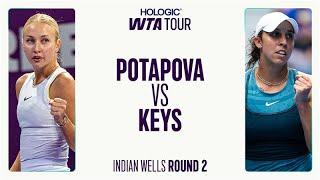 Anastasia Potapova vs. Madison Keys  | 2025 Indian Wells Round 2 | WTA Match Highlights