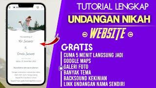 TERBARU | Cara membuat undangan pernikahan Website gratis