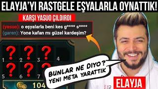 YASUO AĞIR KÜFÜR ETTİ! ELAYJA'YI DERECELİ MAÇTA RANDOM EŞYALARLA OYNATTIK! GAME.TV