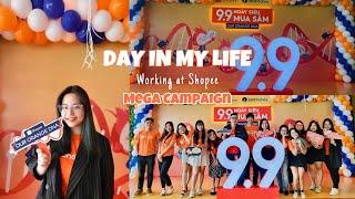 Vlog 9: day in my life | working at shopee vn | 9.9 mega campaign | #lifeatshopee