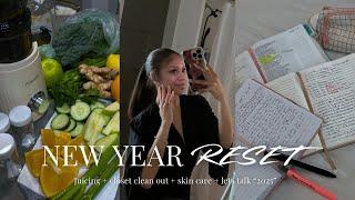 New Year RESET..last sunday of the year: 1st time juicing +  closet clean out + bible study + more