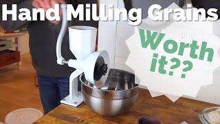 Our experience using a hand grain mill | WonderMill Junior Deluxe | Grinding Grains to Fresh Flour