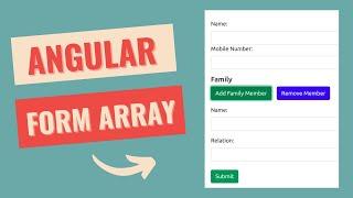 How to Implement FormArray & Display its content in Angular | Viral Coder