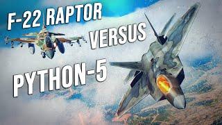 F-22 Raptor Vs F-16i Sufa Dogfight | Aim 9x Vs Python-5 | Digital Combat Simulator | DCS |