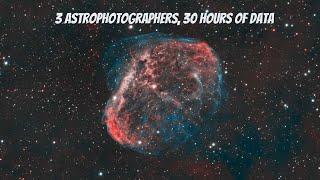 Astro collaboration: Three astrophotographers collecting 30 hours of data. My best ever image.