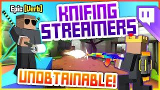 KNIFING Streamers With Coroller (UNOBTAINABLE!) - Krunker.io