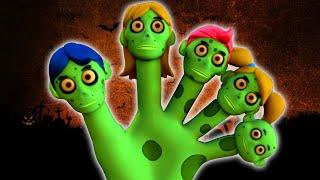 Zombie Finger Family | Halloween Songs For Kids | HooplaKidz Shows