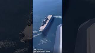 Türk Donanması’nın tarihteki en büyük gemisi TCG ANADOLU, Mavi Vatan’a kavuşmak için gün sayıyor.