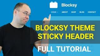 How to Create Sticky Header with Blocksy Theme? (both free and pro)