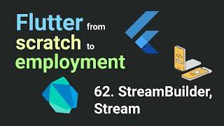 Free Flutter Course: From Scratch To Employment. 62. StreamBuilder, Stream | Flutter Tutorial