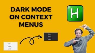 AutoHotkey - Change Context Menus to Dark Mode (Works In GUIs or System!)