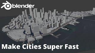 Create any City in Blender super fast with Blender GIS Addon