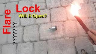 Flare vs Lock. Will it Open? What Happens when you use a Road Flare to Melt the Lock?