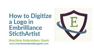 How to digitize a JPEG logo using Embrilliance StitchArtist to stitch on your embroidery machine.