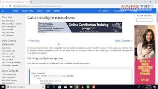 Catch multiple exceptions