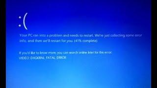 How to Fix Blue Screen Error VIDEO DXGKRNL FATAL ERROR in Windows 10