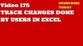 Learn Excel - Video 175- VBA - Events-Track changes made in excel