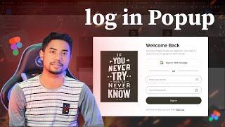 Sign up and sign in Popup In Figma | Login Popup Figma - Expert Azi