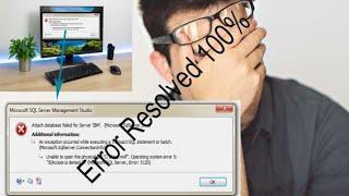 Resolve and attach Database. SQL Server Error 5.(Access is denied..) | Asghar Technical Solution