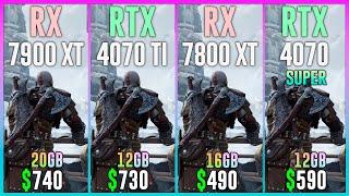 RX 7900 XT vs RTX 4070 TI vs RX 7800 XT vs RTX 4070 SUPER - Test in 20 Games