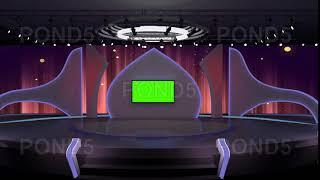 Entertainment TV Studio Set 68- Virtual Green Screen Background Loop